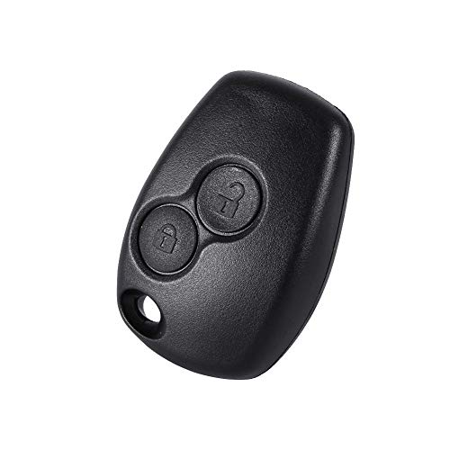 Akozon Remote Start Car Key Fob 2 botones Auto Key Fob Shell Funda para Clio Kangoo Modus Master