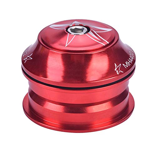 Alomejor Bike Headse aleación de Aluminio Bicicleta vástago de Horquilla Delantera Recambio de Auriculares para Bicicleta de Carretera MTB(Rojo)