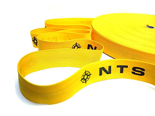 Artefizio - Cinta de Nailon para náutica <> Amarillo Varias Longitudes: 5 m, 10 m, 20 m, 50 m, 100 m <> H 5 cm <> Made in Italy, Amarillo, 10 m