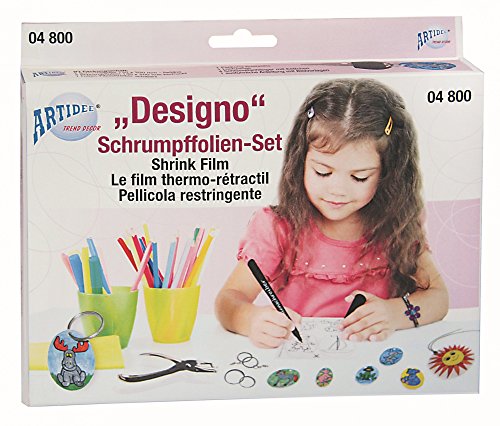 ARTIDEE Creartec Schrumpffolien Set Manualidades para Niños en Distintos Creativa Variantes Remolque