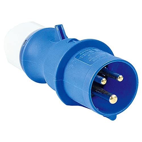 AS-Schwabe 60590 Caravan - Enchufe CEE (230 V, 32 A, 3 Polos, para Exteriores), Color Azul