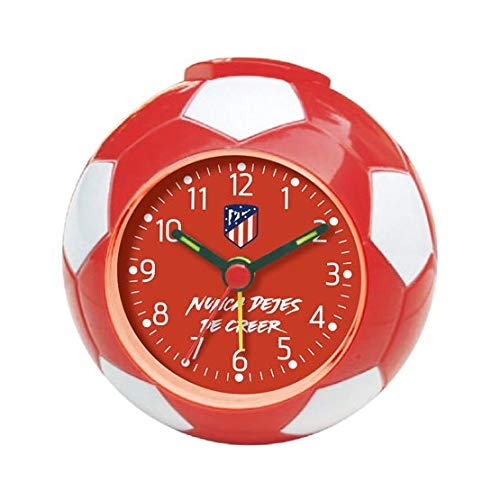 Atlético de Madrid Seva 4902004, Reloj despertador, Multicolor (Rojo/Blanco), 8 cm