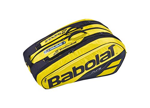 BABOLAT RH X 12 Pure Aero Raquetero, Adultos Unisex, Jaune Noir MYS (Multicolor), Talla Única