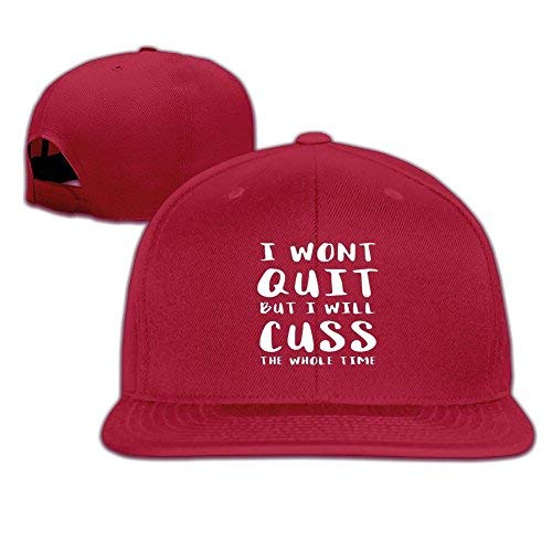 Broderick Tate I Won'T Quit But I Will Cuss The Whole Time5 Men Women Sport Hat Custom Cap Baseball Mesh Hat Design Hatred