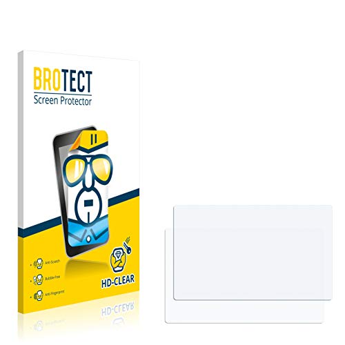 BROTECT Protector Pantalla Compatible con Renault Clio IV 2014 R-Link Protector Transparente (2 Unidades) Anti-Huellas