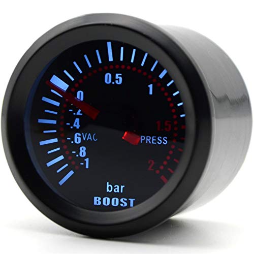 BXU-BG Reloj De Turbocompresor Modificado De Instrumento De Coche De 52 Mm Reloj De Carcasa Negra (Color : Black)