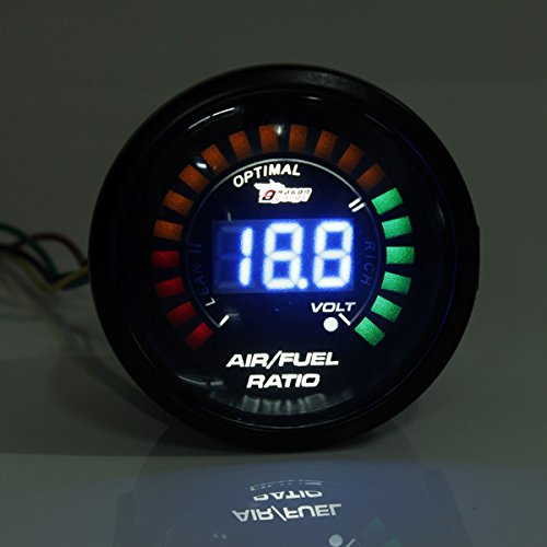 C-FUNN 2 Pulgadas 52Mm 20 Led Digital Car Air Fuel Ratio Monitor Racing Gauge