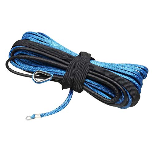 Chengxin Car Decals Nueva 5MM x15M 7700LBs sintético Torno de Cable Cable de línea con la Envoltura de ATV UTV Azul (Color : Blue)