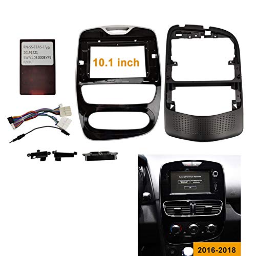 Coche Fascia Coche Fascia Kit de ajuste adecuado para RENAULT CLIO 2016-2018 Auto AC One/Double Din Car Coche DVD Frame Audio CANBUS Adapter Dash Panel (Color Name : Frame cable canbus)