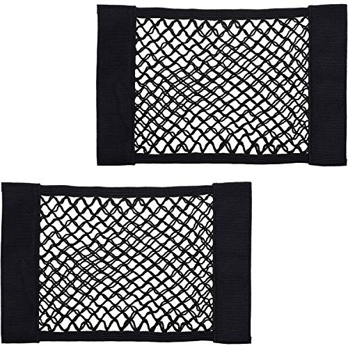 Comius Sharp Red de Almacenamiento, Malla de Almacenamiento Universal para Asiento de automóvil 2PCS, Etiqueta de Pared de Red de Almacenamiento de Carga de Nylon Flexible para comestibles