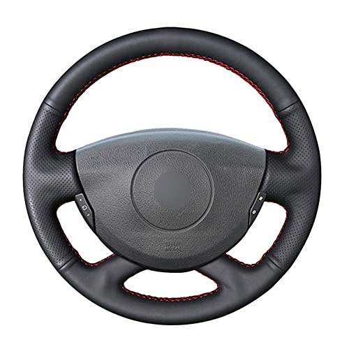 Cubierta de Volante de Coche de Cuero cómoda Antideslizante Cosida a Mano Negra, para Nissan Primastar Renault Laguna Trafic Vel Satis Espace Grand