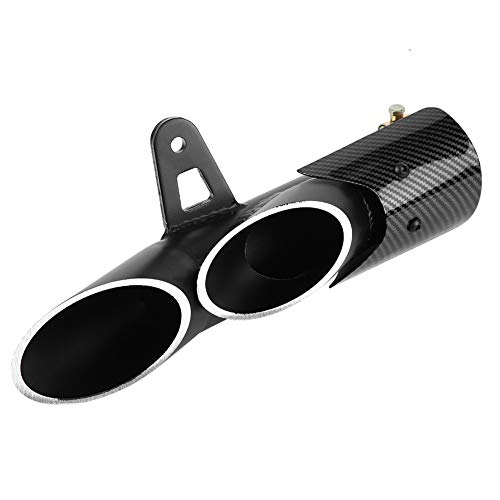 EBTOOLS Motorcycle Rear Pipe, Universal Black 51mm Resbalón de la motocicleta en el silenciador de escape Tubo trasero Tubo de escape para Z650 Z800 Z900 Z1000 ZX-6R Para MT-09 MT-10 Para CBR250