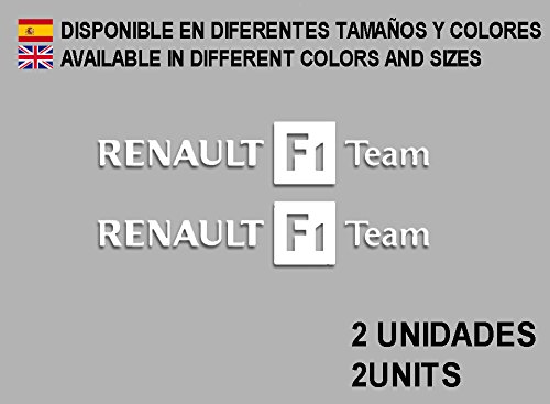 Ecoshirt SG-KIY7-XKU6 Pegatinas Renault F1 F76 Vinilo Adesivi Decal Aufkleber Клей Stickers Car Voiture Racing, Blanco