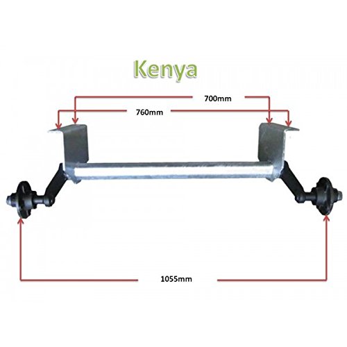 Eje Kenya sin freno 500 kg