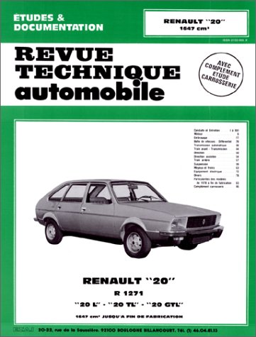 E.T.A.I - Revue Technique Automobile 362.3 - RENAULT R20 - 1975 à 1984