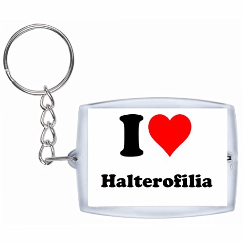 EXCLUSIVO: Llavero "I Love Halterofilia" en Blanco, una gran idea para un regalo para su pareja, familiares y muchos más! - socios remolques, encantos encantos mochila, bolso, encantos del amor, te, amigos, amantes del amor, accesorio, Amo, Made in German