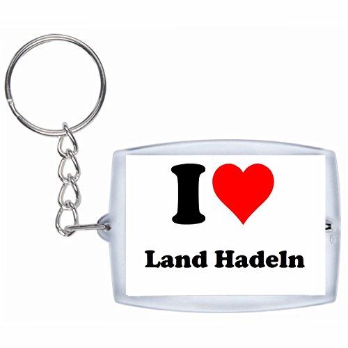 EXCLUSIVO: Llavero "I Love Land Hadeln" en Blanco, una gran idea para un regalo para su pareja, familiares y muchos más! - socios remolques, encantos encantos mochila, bolso, encantos del amor, te, amigos, amantes del amor, accesorio, Amo, Made in Germany