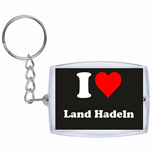 EXCLUSIVO: Llavero "I Love Land Hadeln" en Negro, una gran idea para un regalo para su pareja, familiares y muchos más! - socios remolques, encantos encantos mochila, bolso, encantos del amor, te, amigos, amantes del amor, accesorio, Amo, Made in Germany.