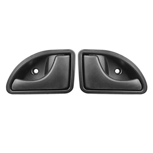 FangFang 2 PCS/Set Car Mango Interna Puerta Puerta Interior Puller PULLO Torre LA Cubierta Negro Ajuste A LA Derecha Ajuste para Renault KANGOO TWINGO (Color : Black)