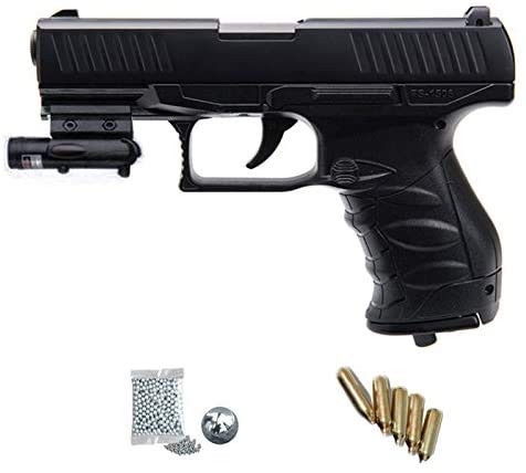 FS 1506 Kit LÁSER - Pistola de Aire comprimido (CO2) y balines de Acero (perdigones BBS) Calibre 4.5mm. Réplica Walther PPQ <3,5J