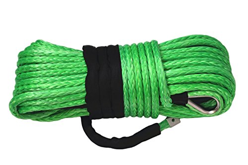 Green 16mm*40m Synthetic Winch Cable,Off Road Rope for ATV UTV Vehicle Car Motorcycle (Green)