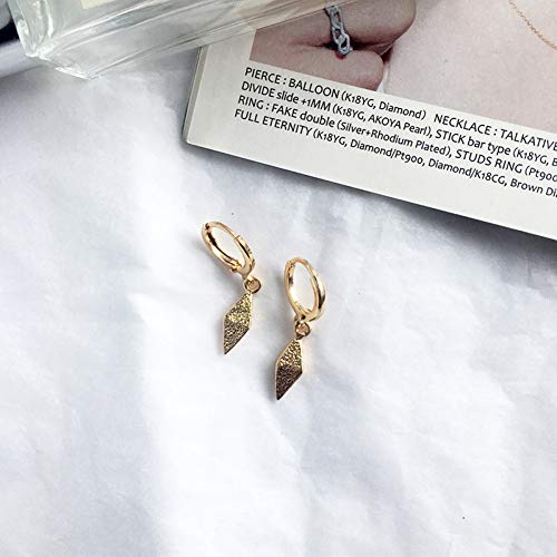 GUOZHENG Pendiente Martillado De Moda para Mujer Pendientes Llamativos De Aro Geométrico De Aleación De Joyería De Color Dorado para Mujer, Color Dorado 9