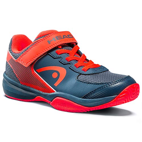 Head Sprint Velcro 3.0 Jnr, Zapatillas de Tenis Unisex Niños, Azul (Dark Blue/Neon Red Mnnr), 30.5 EU