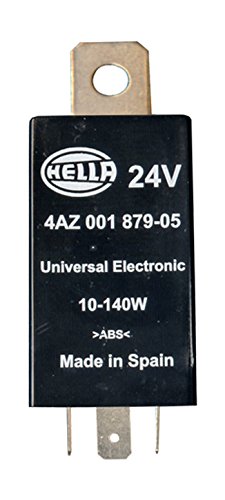 HELLA 4AZ 001 879,051 Relé de intermitencia , 24V , 3polos , montaje exterior , con soporte