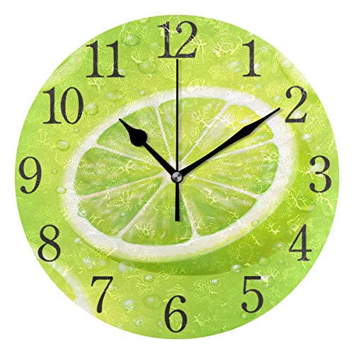 ISAOA - Reloj de pared con diseño de concha de mar de verano, silencioso, sin tictac, funciona con pilas, para cocina, oficina, baño, sala de estar, dormitorio