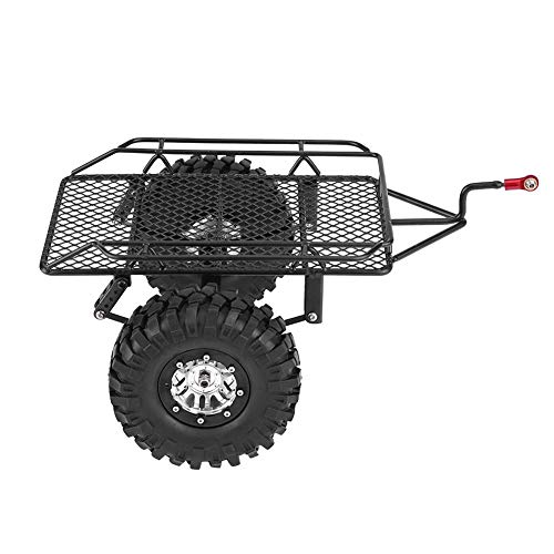 Jadpes Trail Car Hopper,Tolva de Remolque Modelo de Control Remoto RC, tolva de Remolque de simulación modificada de Bricolaje para Escalada de Metal para D90 / SCX10