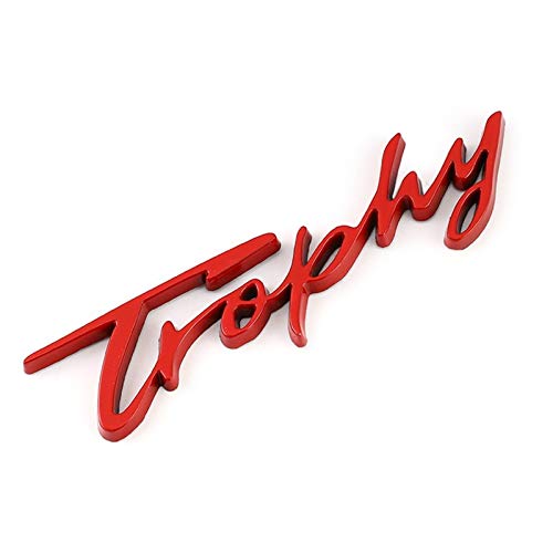 JXUS 3D Trofy Trofy Logo Pegatinas de Coche Tronco Emblema Insignia Calcomanías Coche para Renault Megane 2 3 4 RS Grandtourer GT MG6 Trophy Pegatina (Colore : Red)