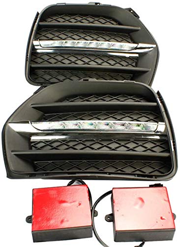 JYCX Rejilla De Cubierta De Luz Antiniebla Lifting Facial para Luces De Circulación Diurna BMW X6 E71Led 2009-2013