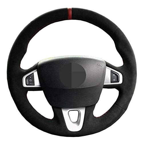 kLSAMNM Accesorios de decoración de Volante de Coche de Cuero Cosido a Mano para Renault Megane 3 (Coupe) RS 2010-2016