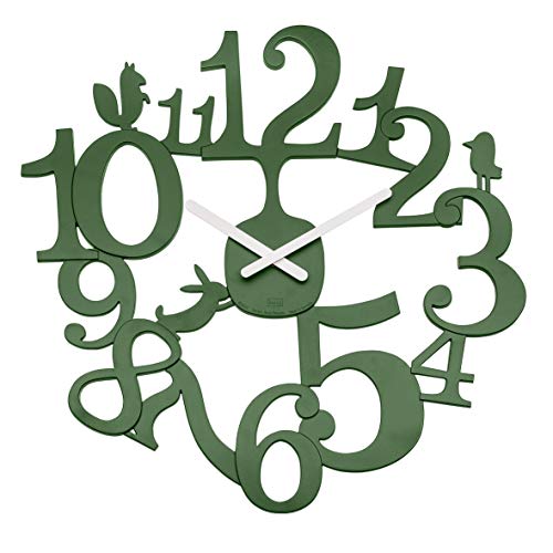 Koziol [pi:p Reloj de Pared, Verde Bosque, 32x450x445 mm