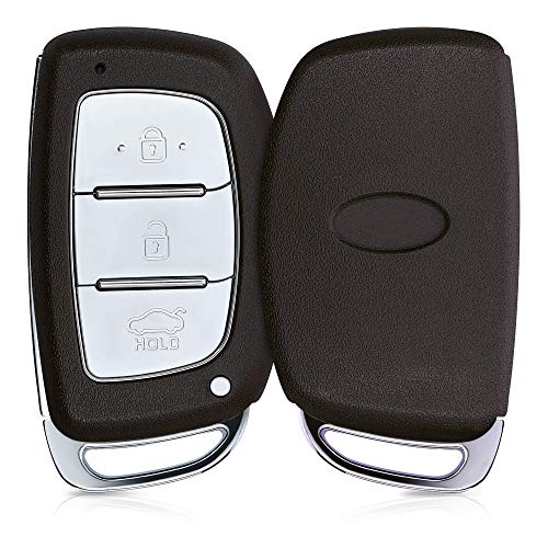 kwmobile Funda Llave Coche Compatible con Hyundai Kia Llave de Coche Keyless Go de 3 Botones - Repuesto plástico Duro para Mando de Auto - Negro