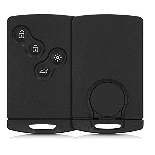 kwmobile Funda Llave Coche Compatible con Renault Llave de Coche de 4 Botones - Repuesto plástico Duro para Mando de Auto - Negro