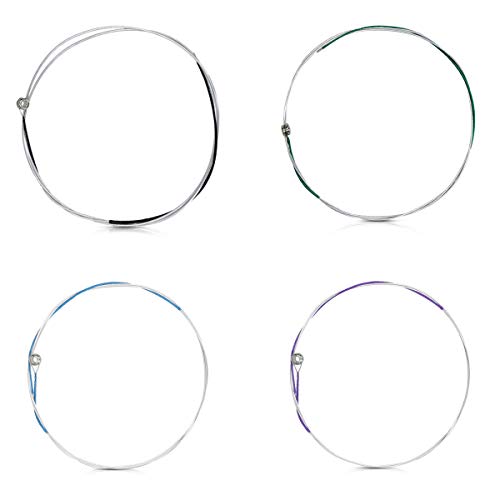 kwmobile Set de cuerdas para violín 4/4 - Set de 4 cuerdas de aluminio para violín eléctrico o acústico - Repuestos para Sol Re La Mi (G D A E)