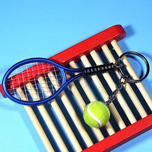 LeftSuper Mini Raqueta de Tenis Colgante Llavero Llavero Llavero buscador de Anillo Holer