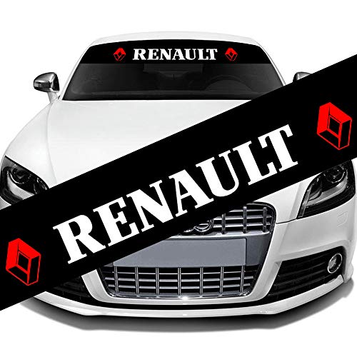 L&U Car Styling la sombrilla del Parabrisas Delantero Banner reflexiva de la Etiqueta engomada, 130x21cm,For Renault