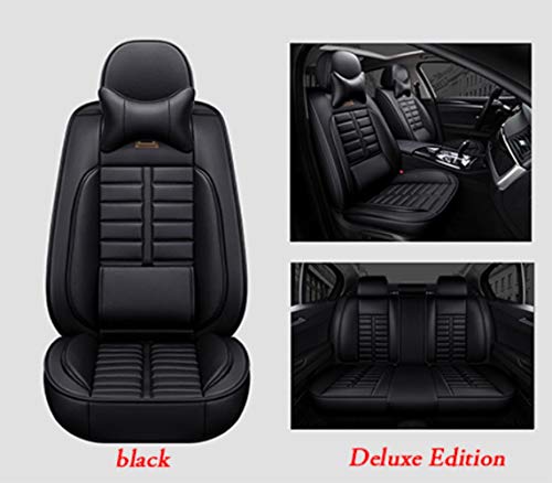 LUOLONG Cubierta De Asiento De Coche Universal para Mercedes W203 BMW E36 E46 F10 Audi A3 Xf Jaguar Chrysler 300C para Lexus RX Renault Logan Volvo V50, Negro