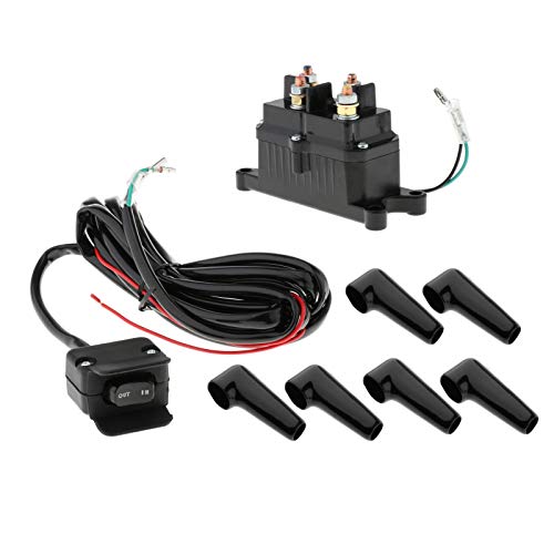 MagiDeal Relé de Solenoide de Cabrestante de 12V con Interruptor de Pulgar Basculante de Cabrestante Combinado para ATV UTV