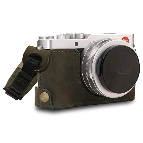 MegaGear MG1694 Ever Ready - Funda de Piel para cámara Leica D-Lux 7, Color Verde