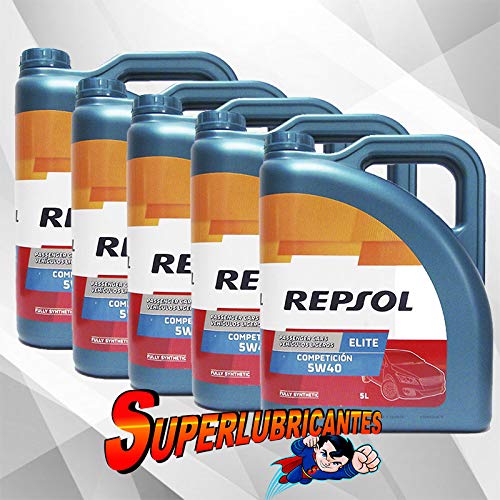 Mundocoche Repsol Elite Competición 5W40 5x5L(25Litros)