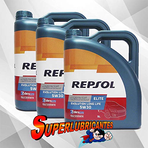 Mundocoche Repsol Elite Evolution Long Life 5W30 3x5L(15Litros)