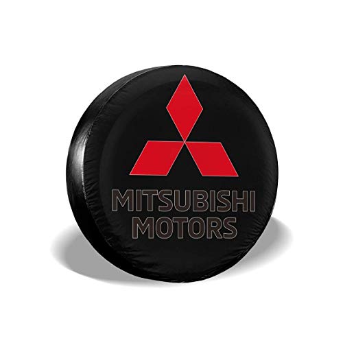 NAnihidf Cubierta de neumático de Repuesto HJKAA Logotipo de Mitsubishi-Motors Cubiertas de Ruedas Protectores de neumáticos universales