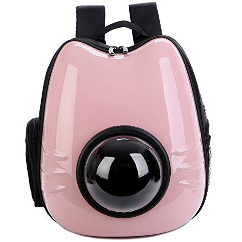 NO BRAND Ángel Mascota cápsula for Mascotas Bolsa Gato Fuera con Mochila Mochila Perro Gato Estuche Jaula M1 猫头 白色 (Color : Pink)