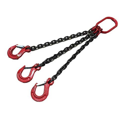 Obstáculos Coche Separador de cadena de 3 extremidades Eslinga de cadena de elevación de 3 patas Anillos colgantes de acero aleado Gancho colgante (Size : 2T/2M)