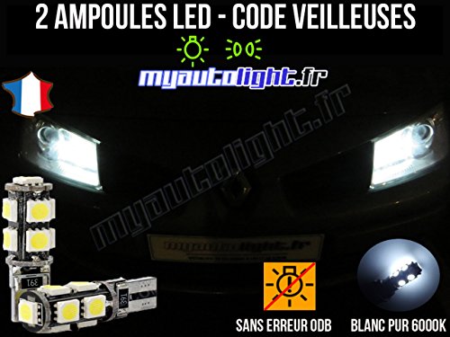 Pack lamparillas LED de color blanco Xenon para Renault Megane 2