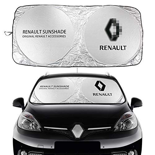 Parasol Coche Solshades de parabrisas de automóviles Compatible con Renault Duster SANDERO LOGAN MEGANE SÍMBOLO ESCANEO TALISMAN TRABIC TRIBER TWINGO VEL SATIS CLIO DE VIENTO Cortina de malla para coc