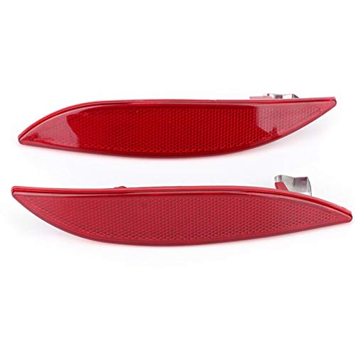 Paullice Reflector de Parachoques - Tiras reflectoras de Parachoques Trasero Izquierdo y Derecho 265600004R para Renault Megane MK3 2008-2013